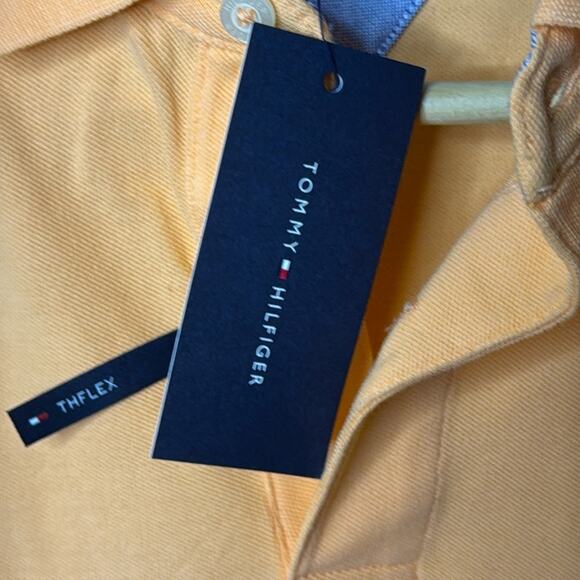 NWT Men’s Tommy Hilfiger Orange With Tommy Hilfiger Logo Polo Shirt Size Small - Picture 4 of 5